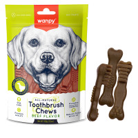 Wanpy Toothbrush Chews Beef ВАНПІ ЗУБНА ЩІТКА жувальні ласощі зі смаком яловичини для собак